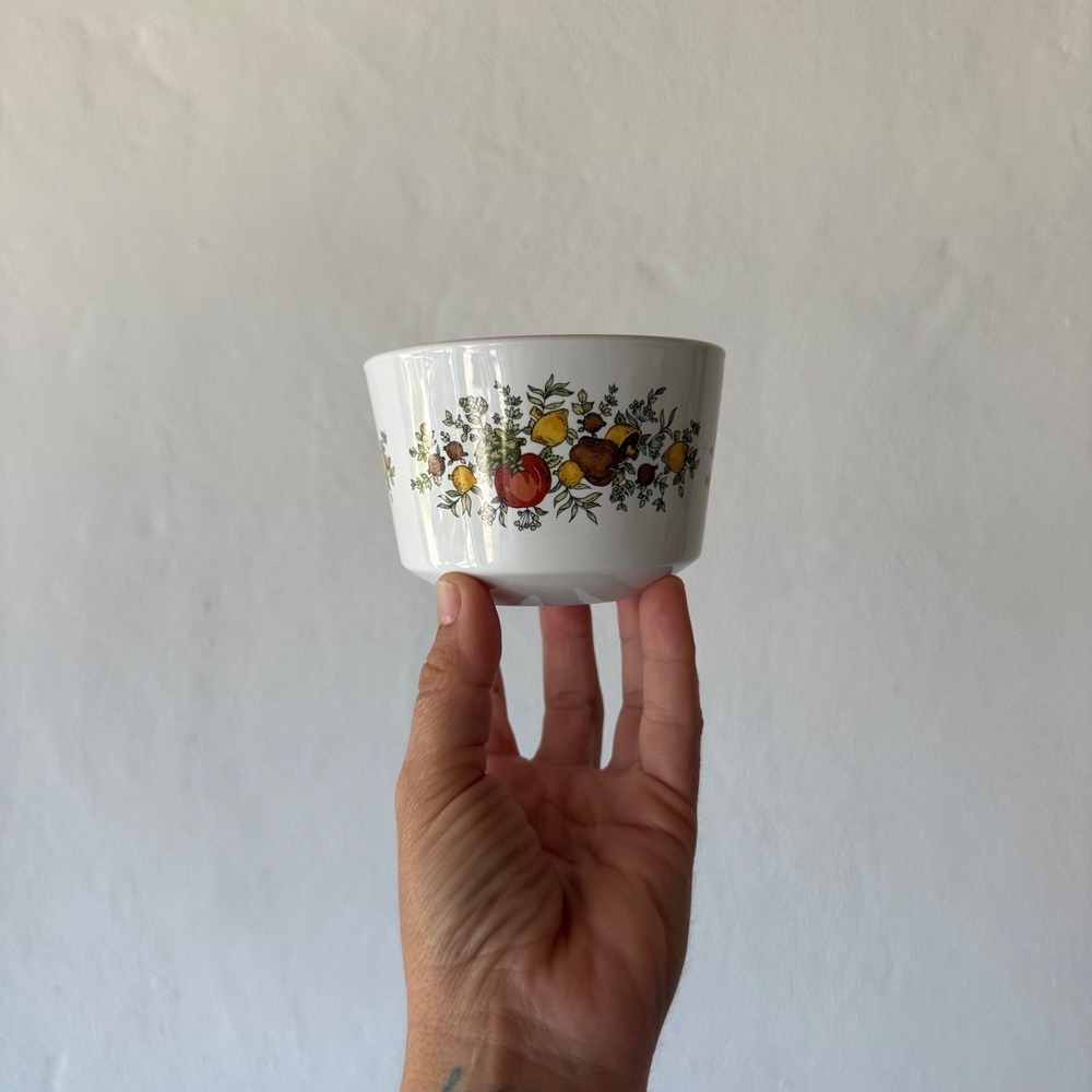 Vintage Corning Centura Spice of Life Open Sugar Bowl No Lid Mini 3" Prep Dish